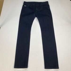 Diesel Thavar Slim Skinny Jeans Mens 31x32 Dark Wash 0607A Stretch Indigo Denim